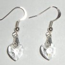 Wedding Valentine Gift Clear Crystal Heart Earrings made with SWAROVSKI ELEMENTS