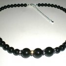 Wedding Choker Black Crystal Pearls & Rondelles made with SWAROVSKI ELEMENTS