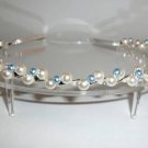 Wedding Bridal Headband Crystal Pearl Tiara Prom made with SWAROVSKI ELEMENTS