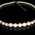 Wedding Choker Cream Crystal Pearls Gold Rondelles made with SWAROVSKI ELEMENTS