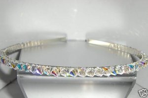 Wedding Bridal Tiara Band Various Colours Crystal made with SWAROVSKI ELEMENTS