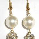 Wedding Xmas Gift Crystal Pearl & Ball Earrings made with SWAROVSKI ELEMENTS
