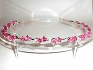 Wedding Bridal Headband Rose Crystal Tiara Prom made with SWAROVSKI ELEMENTS