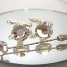 6 Cufflinks & Tie Pin set made with SWAROVSKI ELEMENTS