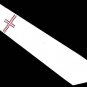 St George Cross England White Neck Handcrafted Tie made with SWAROVSKI ELEMENTS