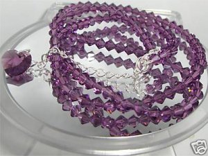 Wedding Bridal Favour Gift Crystal & Heart Necklace made with SWAROVSKI ELEMENTS
