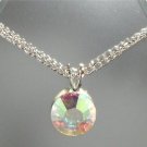 Wedding 11mm Flatback Crystal Clear AB Necklace made with SWAROVSKI ELEMENTS