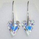 Xmas Wedding Valentine Wild Heart Crystal Earings made with SWAROVSKI ELEMENTS