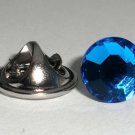 8.5mm Wedding Crystal Capri Blue Lapel Tack Tie Pin made with SWAROVSKI ELEMENTS