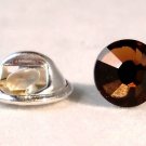 8.5mm Wedding Crystal Brown Lapel Tack Tie Pin made with SWAROVSKI ELEMENTS