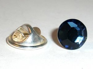 8.5mm Wedding Crystal Montana Lapel Tack Tie Pin made with SWAROVSKI ELEMENTS