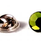 8.5mm Wedding Crystal Olivine Lapel Tack Tie Pin made with SWAROVSKI ELEMENTS
