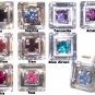 Crystal Cufflinks 9 Colours Insets Wedding Groom made with SWAROVSKI ELEMENTS