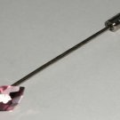 Wedding  RHOMBUS Lt. Rose Crystal Cravat Tie Pin made with SWAROVSKI ELEMENTS