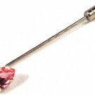 Wedding Groom Usher Lt.Rose Crystal Cravat Tie Pin made with SWAROVSKI ELEMENTS