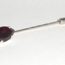 Wedding Groom Usher Garnet Crystal Cravat Tie Pin made with SWAROVSKI ELEMENTS
