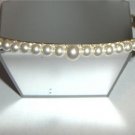 Wedding Bridal Bridesmaid Cream Crystal Pearl Tiara made with SWAROVSKI ELEMENTS