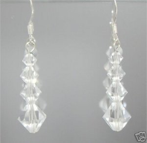 Sterling Silver 925 Valentine Xmas Crystal Earrings made with SWAROVSKI ELEMENTS