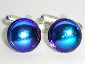 Wedding Groom Heliotrope Cabochon Crystal Cufflinks made with SWAROVSKI ELEMENTS