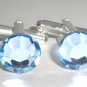 RARE! Wedding Party Lt. Sapphire Crystal Cufflinks made with SWAROVSKI ELEMENTS