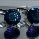 Wedding Blue Crystal Groom Usher Gift Cufflinks made with SWAROVSKI ELEMENTS