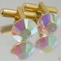 Wedding Groom Golden Gift Crystal AB Cufflinks made with SWAROVSKI ELEMENTS