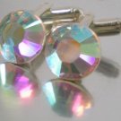 Wedding Party Groom Usher Gift Crystal AB Cufflinks made with SWAROVSKI ELEMENTS