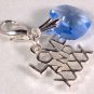Something Blue Wedding Crystal Heart Bridal Charm made with SWAROVSKI ELEMENTS
