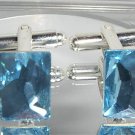 Wedding Cosmic Aqua Crystal Groom Usher Cufflinks made with SWAROVSKI ELEMENTS