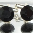 RARE! Wedding Groom Gift Jet Crystal Cufflinks made with SWAROVSKI ELEMENTS
