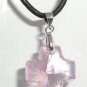 Wedding Necklace on Cord 20mm Crystal Cross Pendant made with SWAROVSKI ELEMENTS