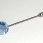 8.5mm Wedding Lt.Sapphire Crystal Cravat Tie Pin made with SWAROVSKI ELEMENTS