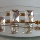 Wedding Cosmic Crystal Cufflinks & Cravat Tie Pin made with SWAROVSKI ELEMENTS