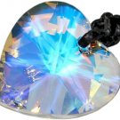 40mm Crystal AB Heart Pendant Wedding Bridal Necklace made with SWAROVSKI® ELEMENTS