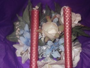 Layered Beeswax Taper Candle 6 Pack