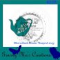 Stencil-Rose Teapot