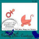 Baby Girl Buggy and Pacifier
