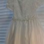 Beautiful White Floral Sequind Flower Girl Wedding Gown SZ 8