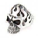 Flame Skull Ring by Silverlgy, available US size: 7-15