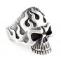 Flame Skull Ring by Silverlgy, available US size: 7-15