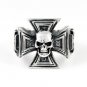 Iron Cross Skull Ring