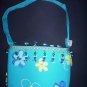 Blue~Turquoise Flower Handmade Purse, Handbag, Womens