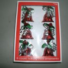 6 Ct.  HOLIDAY Mini-Ornaments ~ Christmas ~Jingle Bells