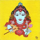Kerala Mural Krishna Painting Handmade South India Religion Ethnic Miniature Art