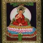 Tanjore Buddha Painting Handmade South Indian Religious Thanjavur Relief Art