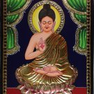 Tanjore Buddha Painting Handmade South Indian Thanjavur Religious Relief Art