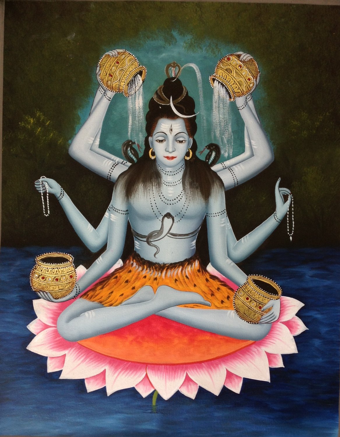 Shiva Reincarnation Art Handmade Hindu Indian God Ethnic