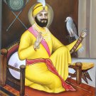 Guru Gobind Singh Sikh Art Handmade Indian Punjab Ethnic Oil Canvas Painting