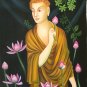 Buddha Painting Handmade Buddhist Oil on Canvas Indian Buddhism Wall Decor Art