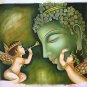 Buddha Artwork Hand Painted Oil on Canvas Indian Buddhist Wall Decor Painting